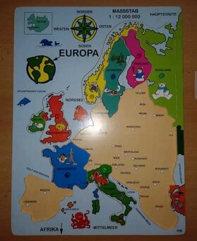 Puzzle dřevěné Evropa - 7