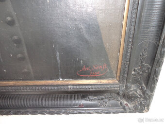 Starožitný obraz-portrét-1890 - 7