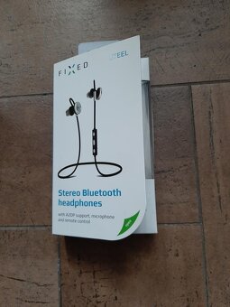 Stereo bluetooth sluchátka FIXED Steel A2DP stříbrná nová - 7