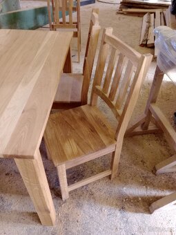 Jídelní stůl a židle masiv dub set - 7