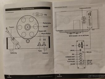 Retro vertikální gramofon- Nový - 7