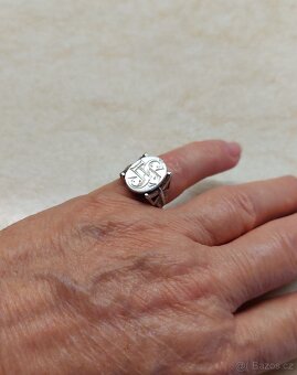Retro stříbrný prsten - 7