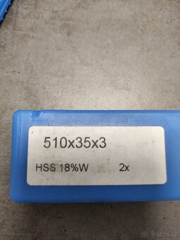 Hoblovací nože 510 x 35 x 3 , HSS 18%W - 7
