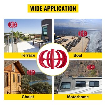 Větrná turbína Vevor 400W - 7