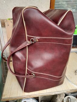 KOŽENÁ CESTOVNÍ ZAVAZADLA retro 70.léta - 7