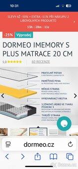 Matrace Dormeo Imemory 90/200-20cm - 7