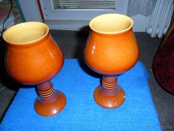 šampusky, lékárna sklo/keramika, Becher, souprava NDR,karafy - 7