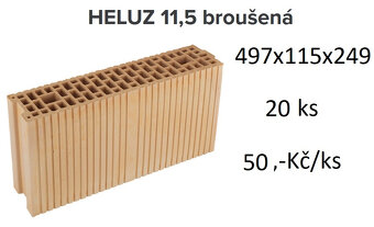 Cihly HELUZ PLUS 44, HELUS 11,5 broušená, HELUZ MIAKO a jiné - 7