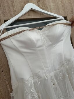 Č.008 Svatební šaty nové vel L-XL - 7