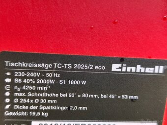 Prodám stolní kotoučovou pilu Einhell TC-TS 2025 eco -2000 W - 7