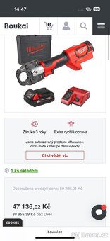 Aku hydraulický kabelový lis Milwaukee M18 HCCT-201C - 7