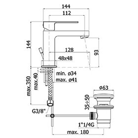 Vodovodní baterie Paffoni Elle EL071CR - 7
