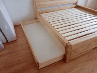 Manželská postel masiv jasan - 7