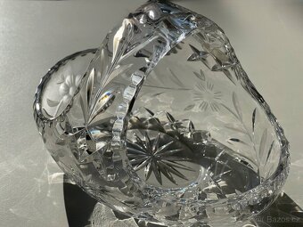 Koš křišťálový broušený Bohemia Crystal ovál - 7
