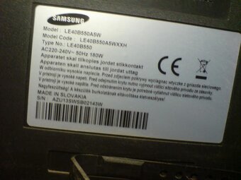 Samsung LE-40B550A5W televizor 101,6 cm (40") Full HD Černá - 7
