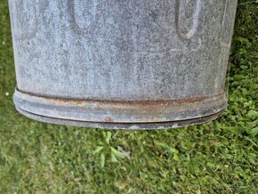 Popelnice MEVA, kovová, 110L - opotřebená, funkčí - 7