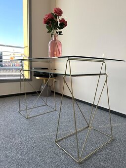 Kare Design Polar Skleněný stůl zlatý, jako nový - 7
