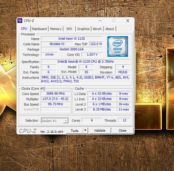DELL Precision Tower 5820 - XEON W-2135 v4, 64 GB RAM - 7
