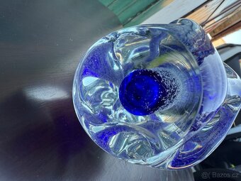 Starožitná váza hutní sklo - 7