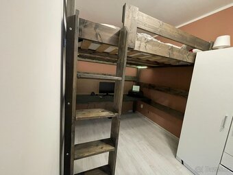 Loftová postel s pracovní deskou - 7