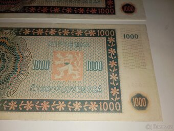 BANKOVKY 1000 KČS 1945, PRVNÍ A POSLEDNÍ VYDANÁ SÉRIE - 7