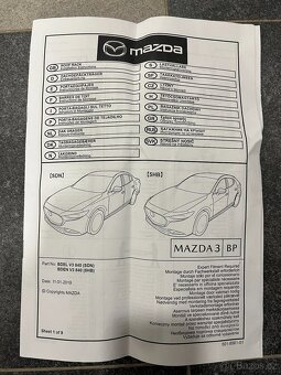 Mazda 3 BP Střešní příčníky nosiče originál - 7