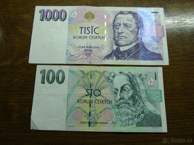 Bankovka 2000Kč, 1000Kč, 100Kč - 7