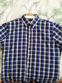 Pánská kostičkovaná modrobílá košile zn. Smog - slim fit - L - 7