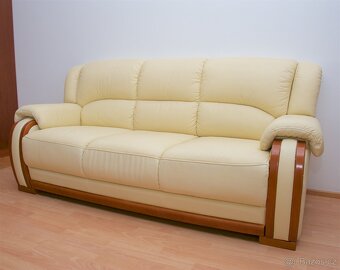 Kožená sedací souprava 3+2+1 nerozkládací - 7