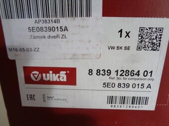Škoda VW Seat nový centrální zámek levý zadní 5E0839015A - 7