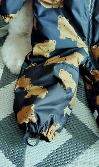 KRÁSNÁ ZIMNÍ NEPROMOKAVÁ KOMBINÉZA S MEDVÍDKAMA - 7