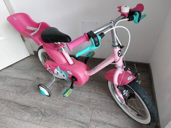 Dětské dívčí kolo 14" + kolečka - 7