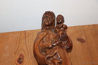 Marie a Jezulátko soška socha dřevo (225H) - 7