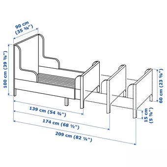 Dětská rostoucí postel Ikea BUSUNGE - 7