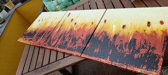 3 dílný dekorativní obraz,plátno.159x53cm.Nový. - 7