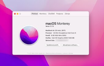 Apple MacBook Air 13" 2017, 100% stav, CZ - 7