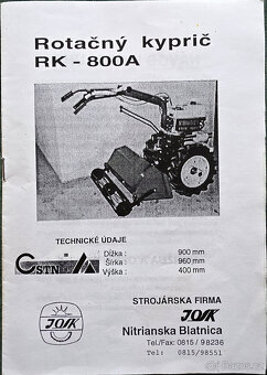 Rotační kypřič RK-800A - 7