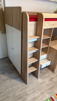 Postel multifunkční vč skříně a psacího stolu - 7