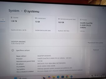 Herní PC,RTX 3060 12GB GDDR6 - 7