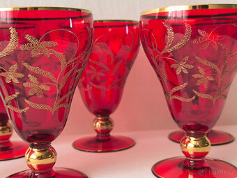 Červené sklenice 7x - 7