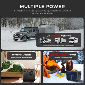 Naftové topení 5-8kW, 12/24/230V, auto start/stop, BT - 7