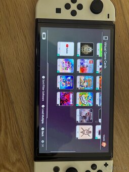 Nintendo Switch OLED White + 11 her + 128GB karta + záruka - 7