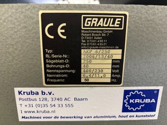 Graule - čelní fréza AKF 6/250 - 7