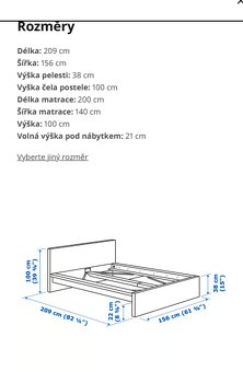 Postel Ikea Malm 140 x 200 - 7