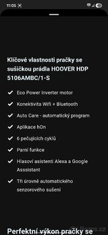 Pračka Hoover HDP 5106AMBC/1-S, pračka se sušičkou - 7