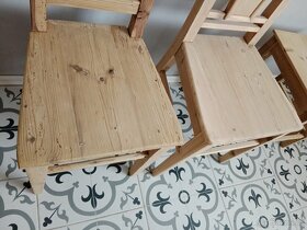 Staré, selské židle, stolička po renovaci - 7