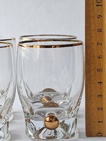 Luxusní skleničky Zlatá Zuzana, retro sklenice, pošta 65.- - 7