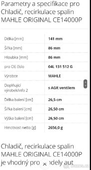 EGR chladič s AGR ventilem MAHLE - 7