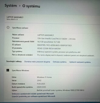 Acer Nitro V 15 Black 15,6FHD144Hz i5 16GB 1TB RTX 2050 W11H - 7