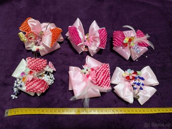 Japonské ozdoby do vlasů - růžové - 7